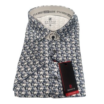 Desoto - Desoto - 71332 177 | K/Æ Jersey Skjorte Washed Denim Dots