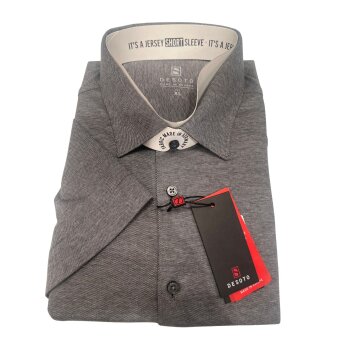 Desoto - Desoto - 97032 711 | K/Æ Jersey Skjorte Grey Pique