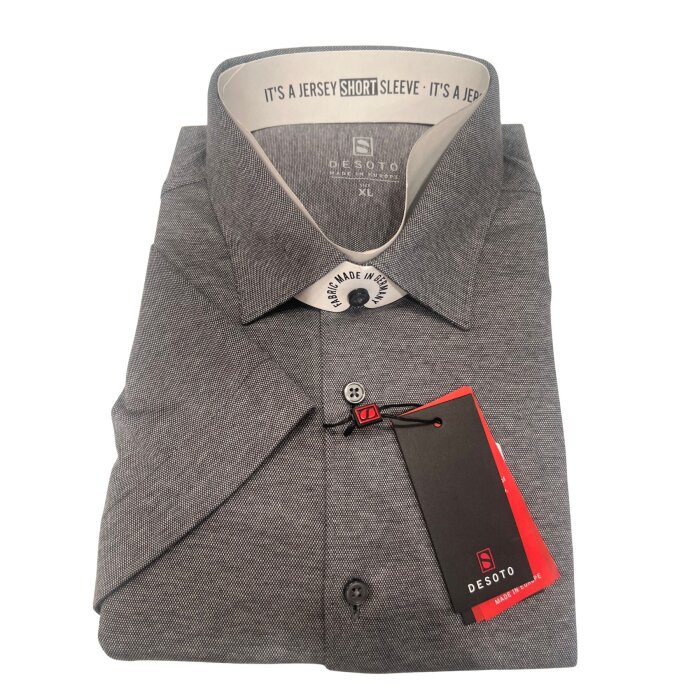 Desoto - Desoto - 97032 711 | K/Æ Jersey Skjorte Grey Pique