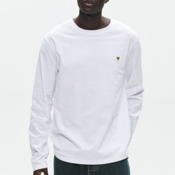 Double A by Wood Wood - Wood Wood - Ace LS tee | T-shirt Bright White