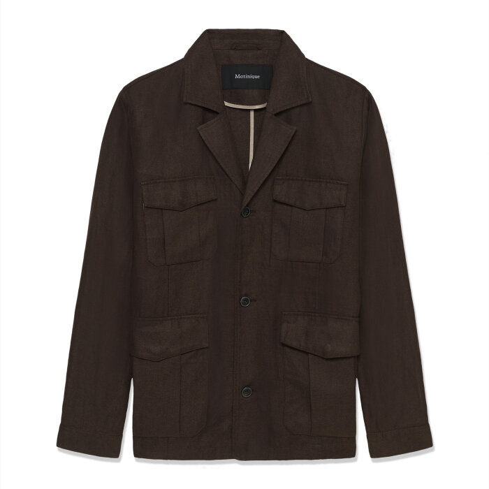 Matinique - Matinique - MaDrakes | Overshirt Choco Brown