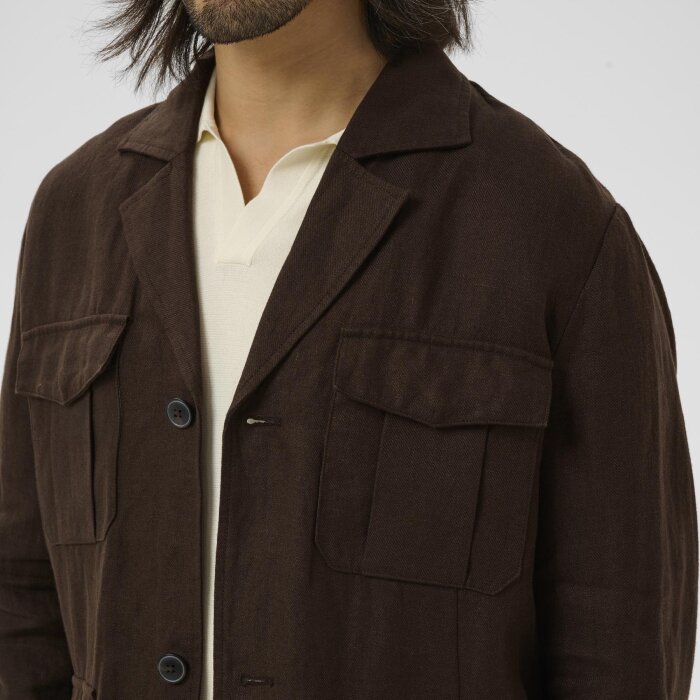 Matinique - Matinique - MaDrakes | Overshirt Choco Brown