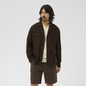 Matinique - Matinique - MaDrakes | Overshirt Choco Brown