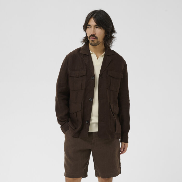 Matinique - Matinique - MaDrakes | Overshirt Choco Brown
