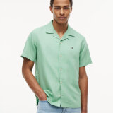 Tommy Hilfiger - Tommy Hilfiger - Linen blend solid shirt | K/Æ Skjorte Cut Grass Tommy Hilfiger - Tommy Hilfiger - Linen blend solid shirt | K/Æ Skjorte Cut Grass