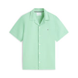 Tommy Hilfiger - Tommy Hilfiger - Linen blend solid shirt | K/Æ Skjorte Cut Grass Tommy Hilfiger - Tommy Hilfiger - Linen blend solid shirt | K/Æ Skjorte Cut Grass