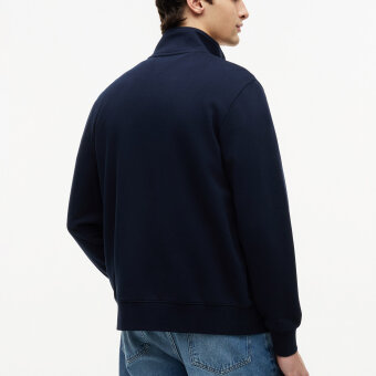 Tommy Hilfiger  - Tommy Hilfoger - Script stack stand collar | Cardigan Desert Sky