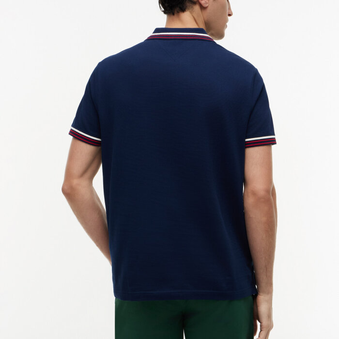 Tommy Hilfiger  - Tommy Hilfiger - Collar/cuff detail polo | Polo T-shirt Carbon Navy