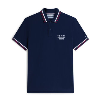 Tommy Hilfiger  - Tommy Hilfiger - Collar/cuff detail polo | Polo T-shirt Carbon Navy