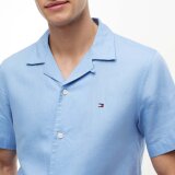 Tommy Hilfiger - Tommy Hilfiger - Linen blend solid shirt | K/Æ Skjorte Cloudy Blue Tommy Hilfiger - Tommy Hilfiger - Linen blend solid shirt | K/Æ Skjorte Cloudy Blue