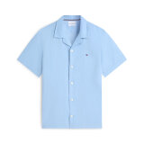 Tommy Hilfiger - Tommy Hilfiger - Linen blend solid shirt | K/Æ Skjorte Cloudy Blue Tommy Hilfiger - Tommy Hilfiger - Linen blend solid shirt | K/Æ Skjorte Cloudy Blue