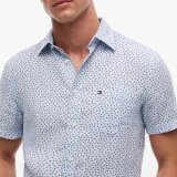 Tommy Hilfiger - Tommy Hilfiger - Linen sailing print shirt | K/Æ Skjorte Breezy Blue Tommy Hilfiger - Tommy Hilfiger - Linen sailing print shirt | K/Æ Skjorte Breezy Blue