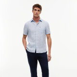 Tommy Hilfiger - Tommy Hilfiger - Linen sailing print shirt | K/Æ Skjorte Breezy Blue Tommy Hilfiger - Tommy Hilfiger - Linen sailing print shirt | K/Æ Skjorte Breezy Blue
