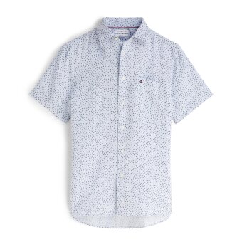 Tommy Hilfiger  - Tommy Hilfiger - Linen sailing print shirt | K/Æ Skjorte Breezy Blue