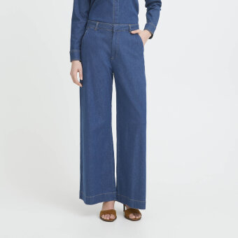 Pulz Jeans ( Dame )  - PULZ - PZBOBBIE PANT | BUKSER 200005 MEDIUM BLUE DENIM
