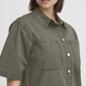 Pulz Jeans ( Dame )  - PULZ - PZCAMMA SHIRT | SKJORTE AGAVE GREEN