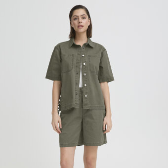 Pulz Jeans ( Dame )  - PULZ - PZCAMMA SHIRT | SKJORTE AGAVE GREEN