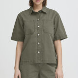 Pulz Jeans ( Dame )  - PULZ - PZCAMMA SHIRT | SKJORTE AGAVE GREEN