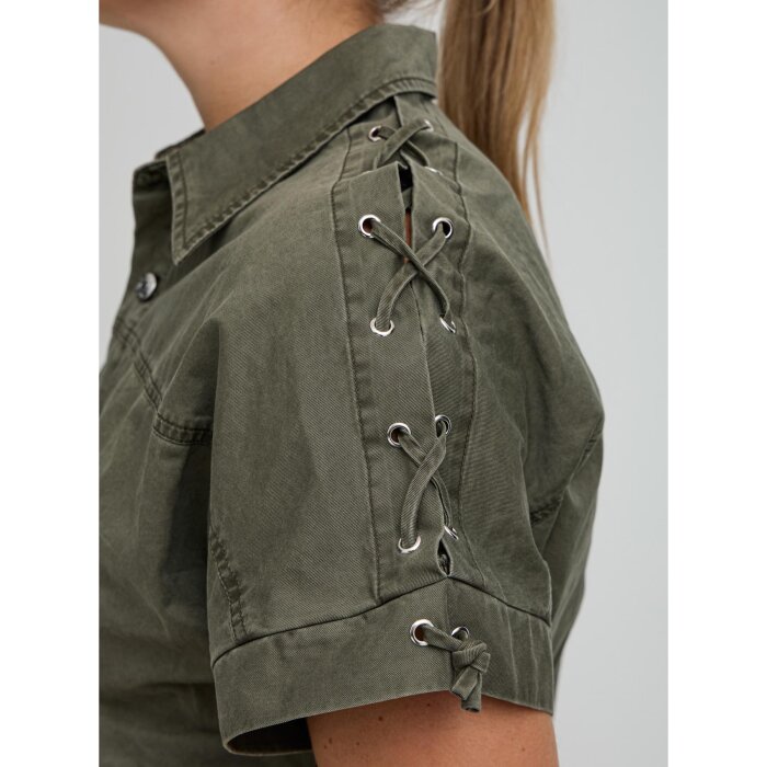 Pulz Jeans ( Dame )  - PULZ - PZCAMMA SHIRT | SKJORTE AGAVE GREEN