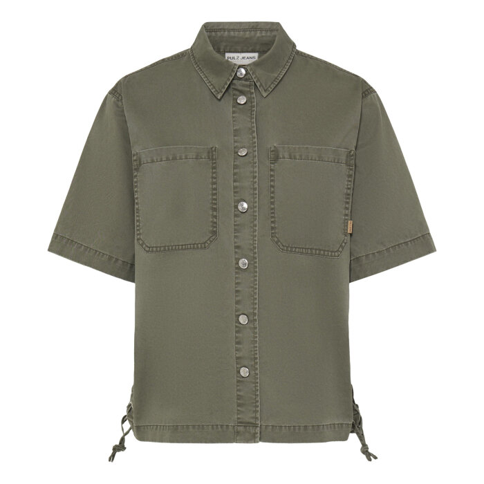 Pulz Jeans ( Dame )  - PULZ - PZCAMMA SHIRT | SKJORTE AGAVE GREEN