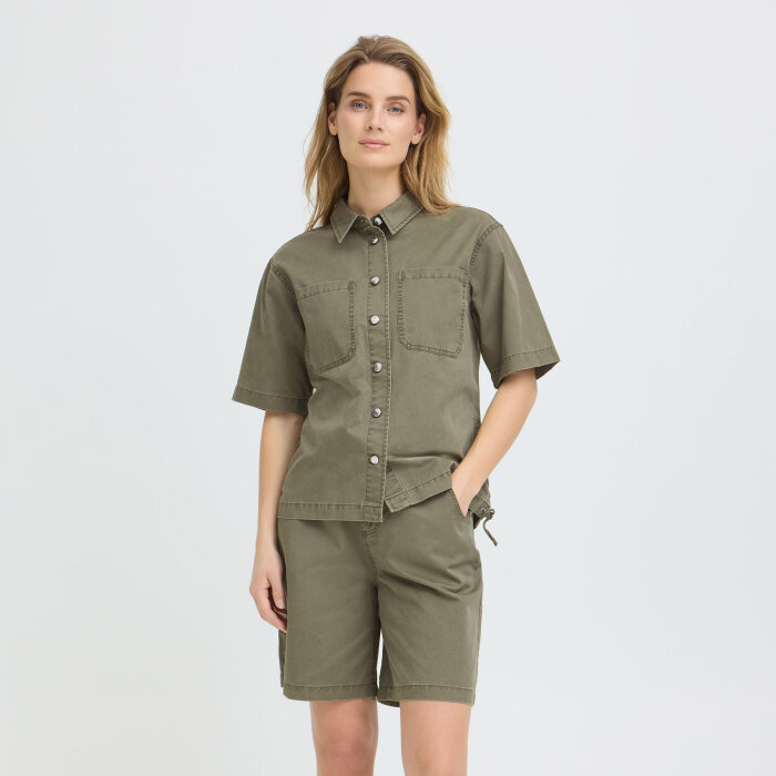 Pulz Jeans ( Dame )  - PULZ - PZCAMMA | SHORTS AGAVE GREEN