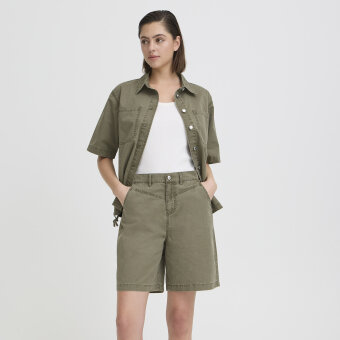 Pulz Jeans ( Dame )  - PULZ - PZCAMMA | SHORTS AGAVE GREEN