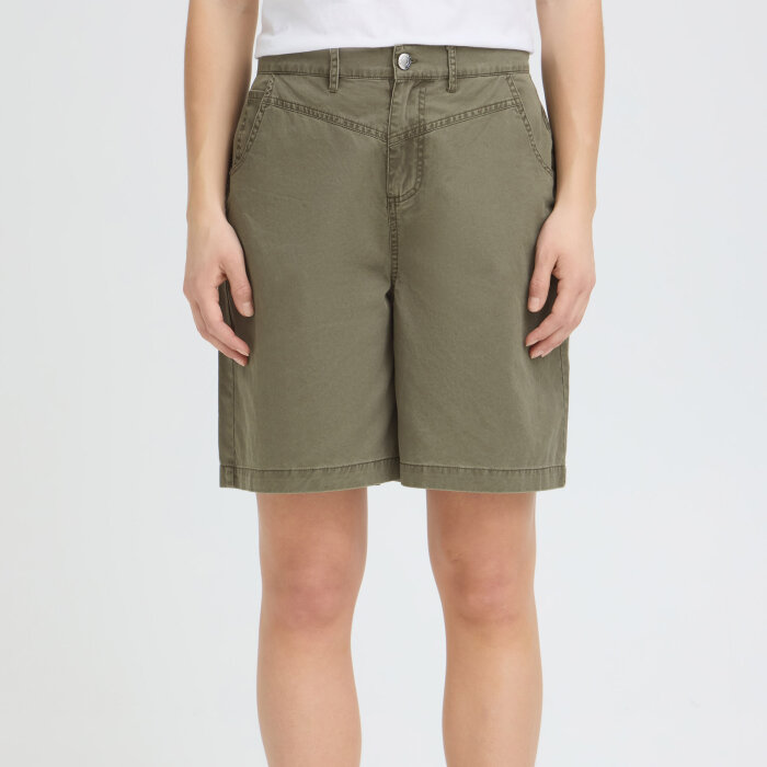 Pulz Jeans ( Dame )  - PULZ - PZCAMMA | SHORTS AGAVE GREEN