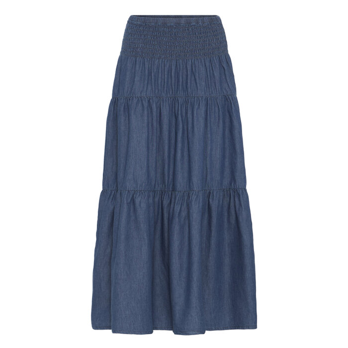 Pulz Jeans ( Dame )  - PULZ - PZJILL SKIRT | NEDERDEL DARK BLUE DENIM