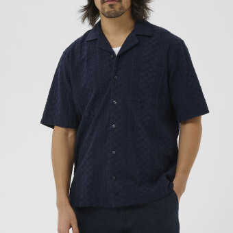 Matinique - Matinique - Klampo shirt ss | K/Æ Skjorte Dark Navy