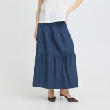 Pulz Jeans ( Dame )  - PULZ - PZJILL SKIRT | NEDERDEL DARK BLUE DENIM