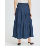Pulz Jeans ( Dame )  - PULZ - PZJILL SKIRT | NEDERDEL DARK BLUE DENIM