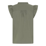 Pulz Jeans ( Dame )  - PULZ - PZCLEO SS BLOUSE | SKJORTE AGAVE GREEN