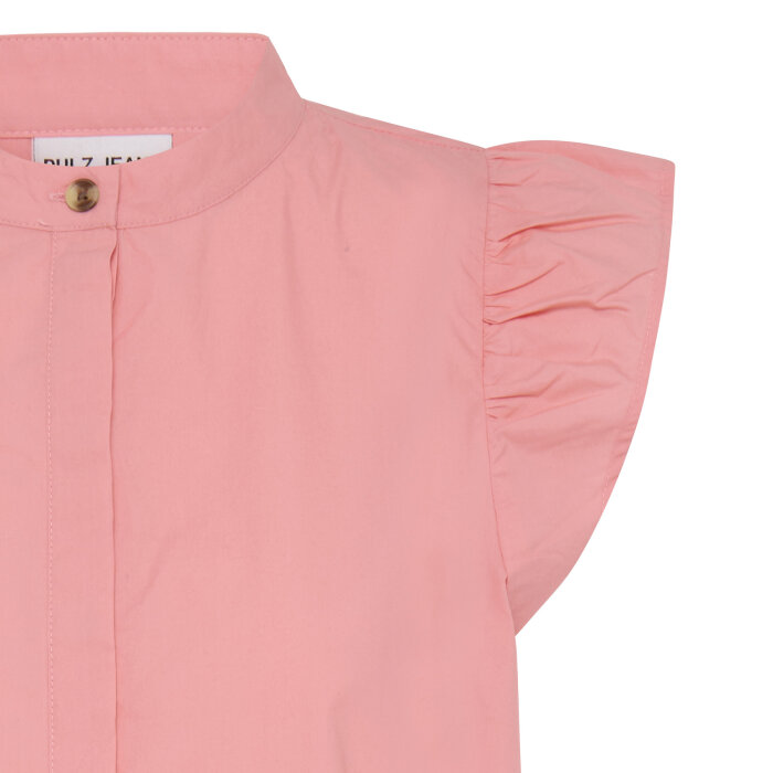 Pulz Jeans ( Dame )  - PULZ - PZCLEO SS BLOUSE | SKJORTE MUREX SHELL