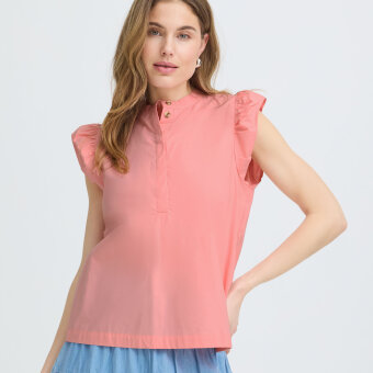 Pulz Jeans ( Dame )  - PULZ - PZCLEO SS BLOUSE | SKJORTE MUREX SHELL