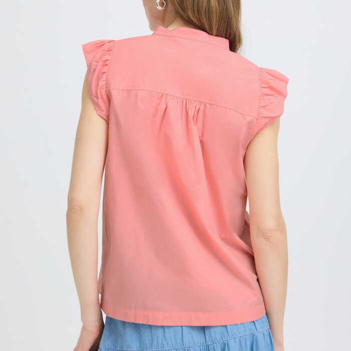 Pulz Jeans ( Dame )  - PULZ - PZCLEO SS BLOUSE | SKJORTE MUREX SHELL