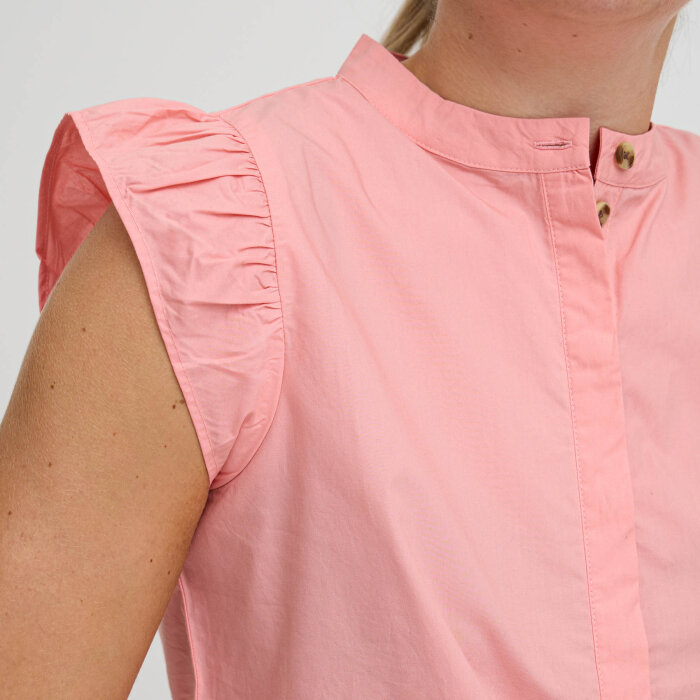Pulz Jeans ( Dame )  - PULZ - PZCLEO SS BLOUSE | SKJORTE MUREX SHELL