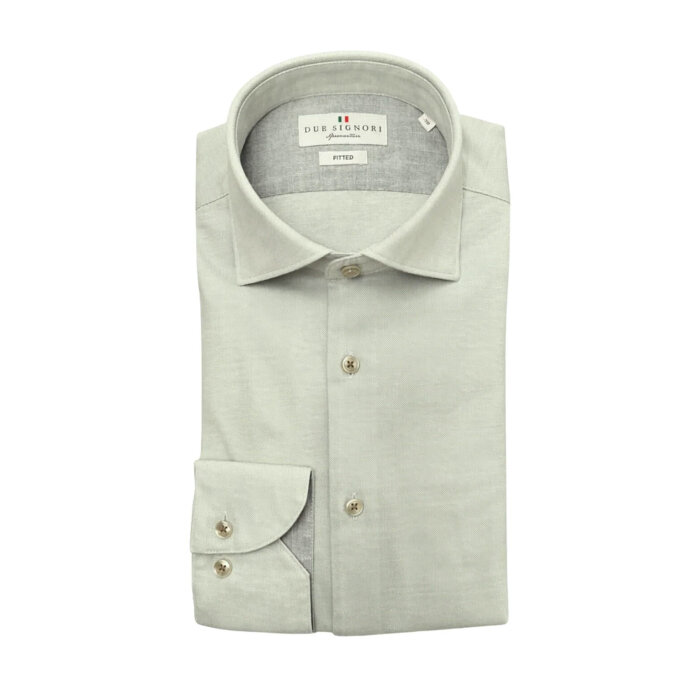 Limited Edition - Due Signori - DS 4112 jersey wash shirt | Skjorte Green