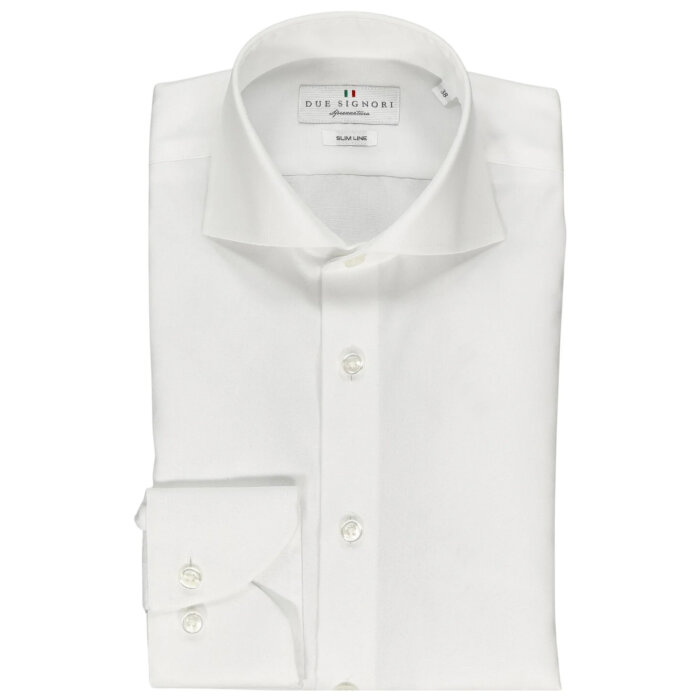 Limited Edition - Due Signore - DS4008 | Slim Fit Skjorte White non iron shirt