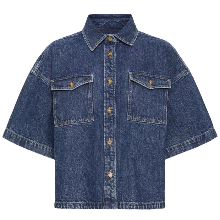 ICHI ( Dame ) - ICHI - IHKAMINA SH | SKJORTE MEDIUM BLUE