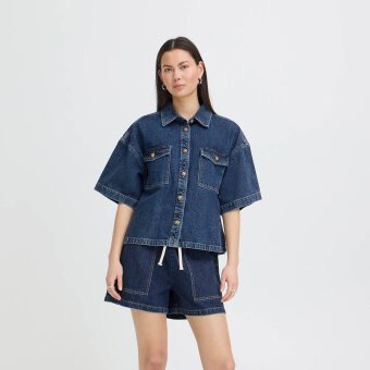 ICHI ( Dame ) - ICHI - IHKAMINA SH | SKJORTE MEDIUM BLUE