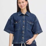 ICHI ( Dame ) - ICHI - IHKAMINA SH | SKJORTE MEDIUM BLUE ICHI ( Dame ) - ICHI - IHKAMINA SH | SKJORTE MEDIUM BLUE