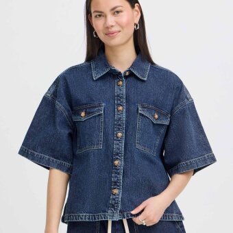 ICHI ( Dame ) - ICHI - IHKAMINA SH | SKJORTE MEDIUM BLUE