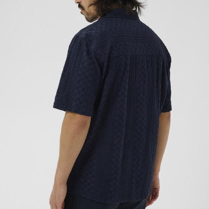 Matinique - Matinique - Klampo shirt ss | K/Æ Skjorte Dark Navy