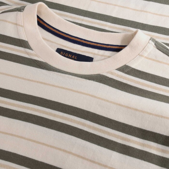 Signal - Signal - Sixten stripe tee | T-shirt Egret Dust