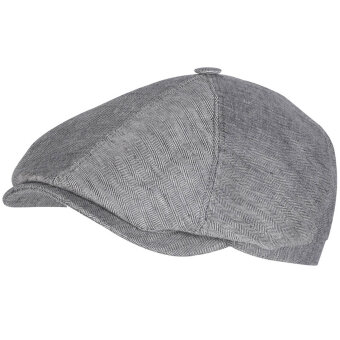 STETSON - Stetson - 6-panel cap linen | Kasket Grey Herringbone