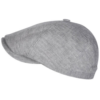 STETSON - Stetson - 6-panel cap linen | Kasket Grey Herringbone