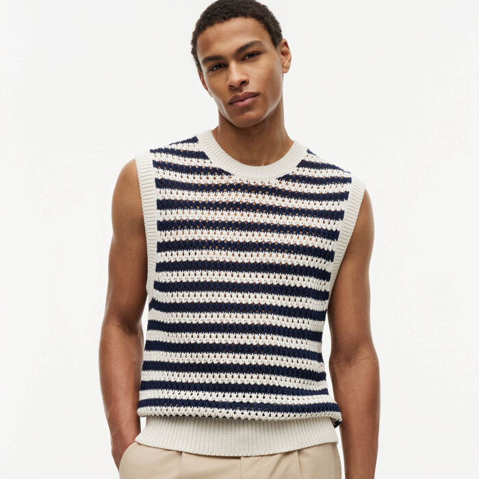 Tommy Hilfiger  - Tommy Hilfiger - Open knit | Vest Ivory Petal