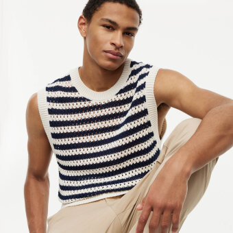 Tommy Hilfiger  - Tommy Hilfiger - Open knit | Vest Ivory Petal