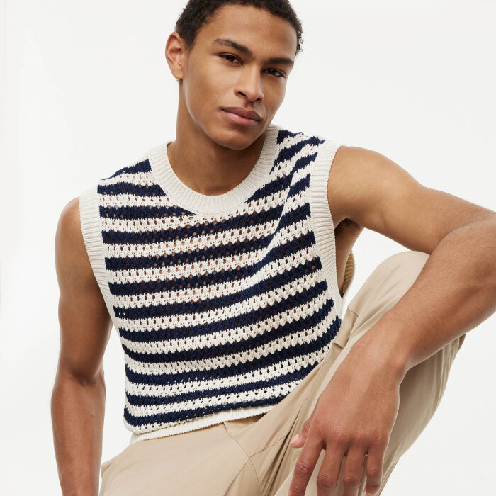 Tommy Hilfiger  - Tommy Hilfiger - Open knit | Vest Ivory Petal