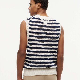 Tommy Hilfiger  - Tommy Hilfiger - Open knit | Vest Ivory Petal